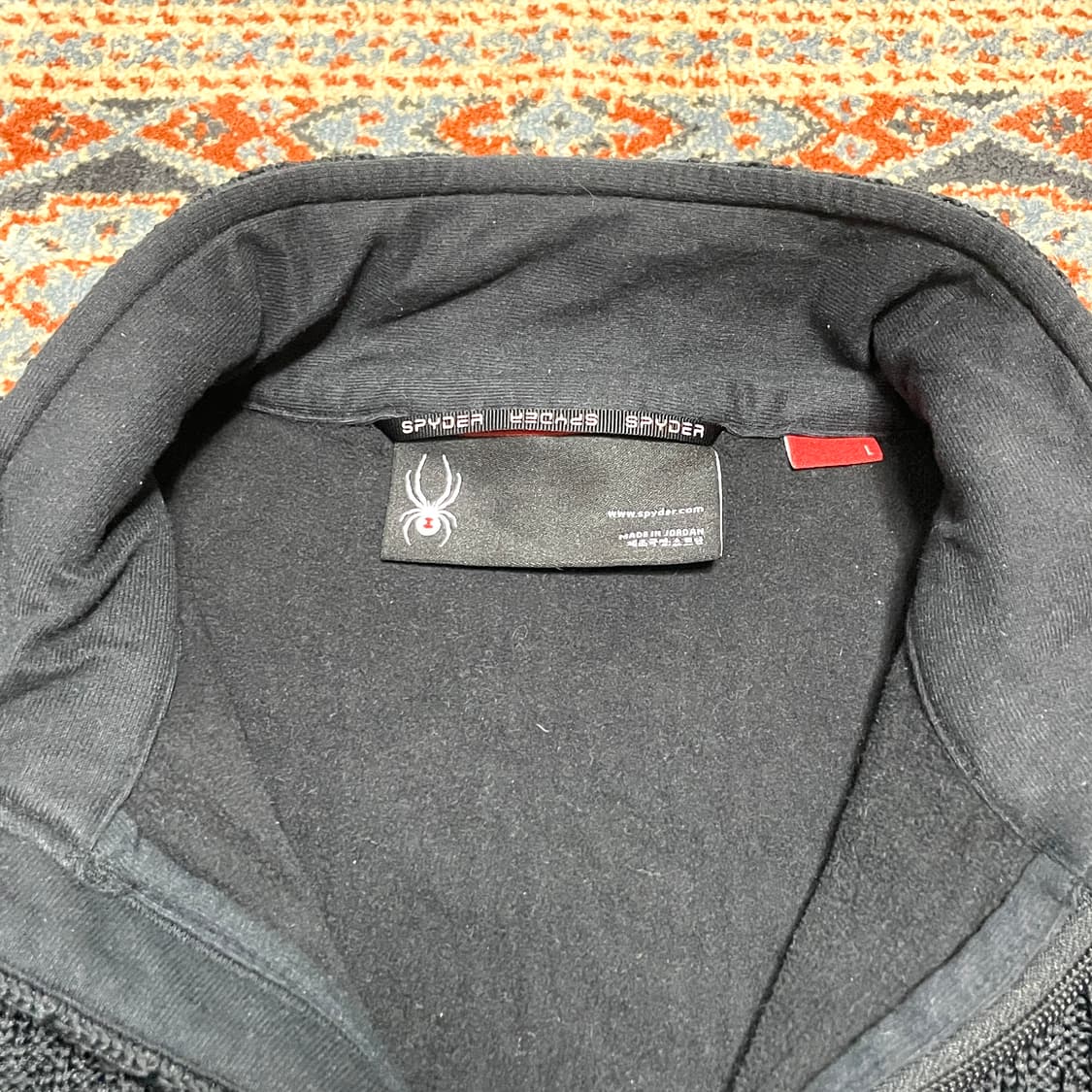  스파이더 블랙 플리스 니트 집업져지 여성L 상품이미지5