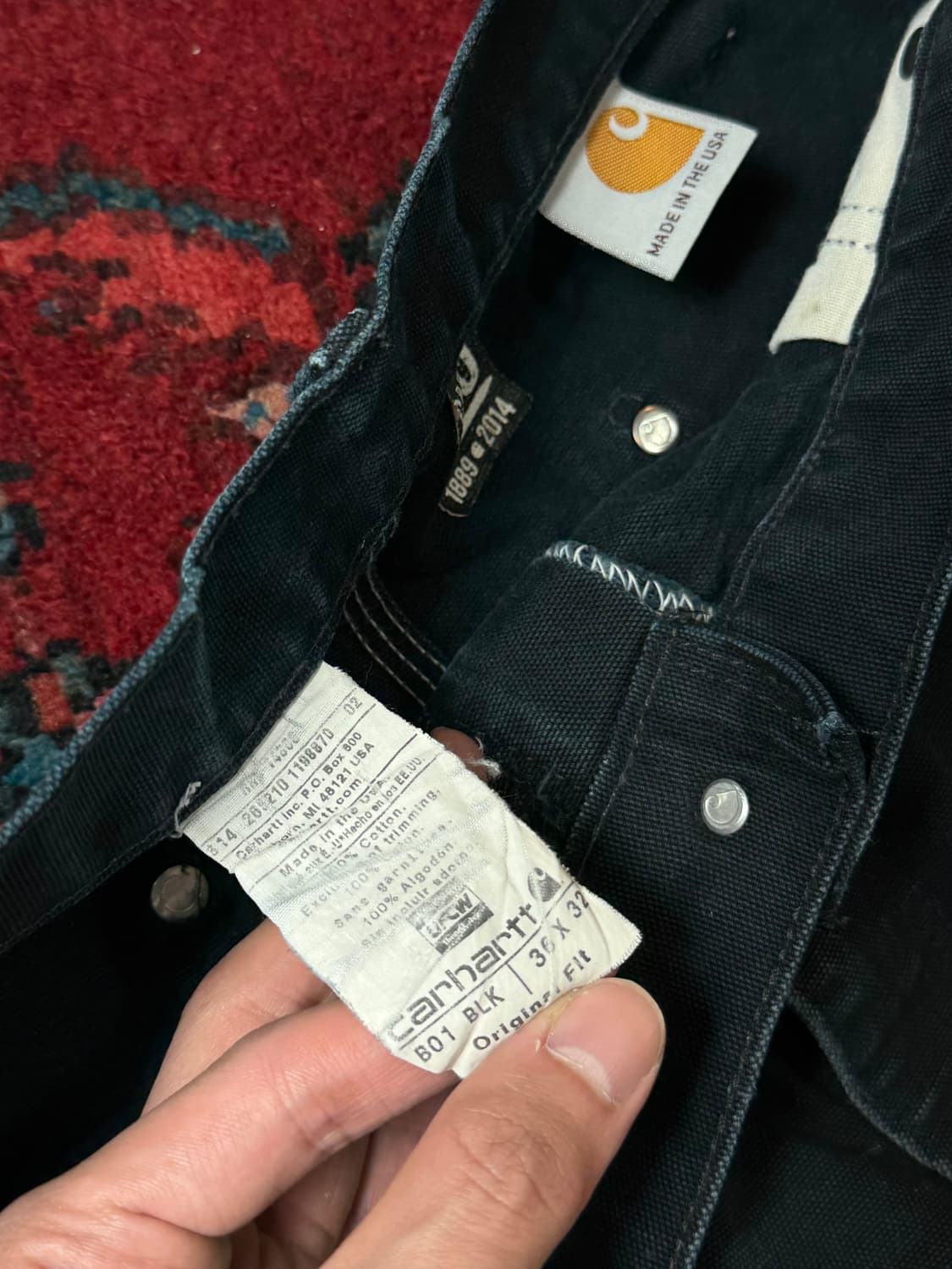 OG USA Made 칼하트 B01 더블니 팬츠 칼하트 썩블니 상품이미지9