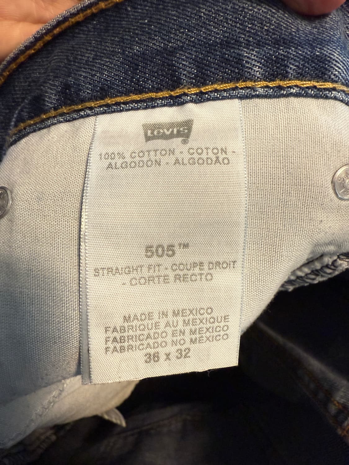 리바이스 505 36/32 멕시코제조 상품이미지5