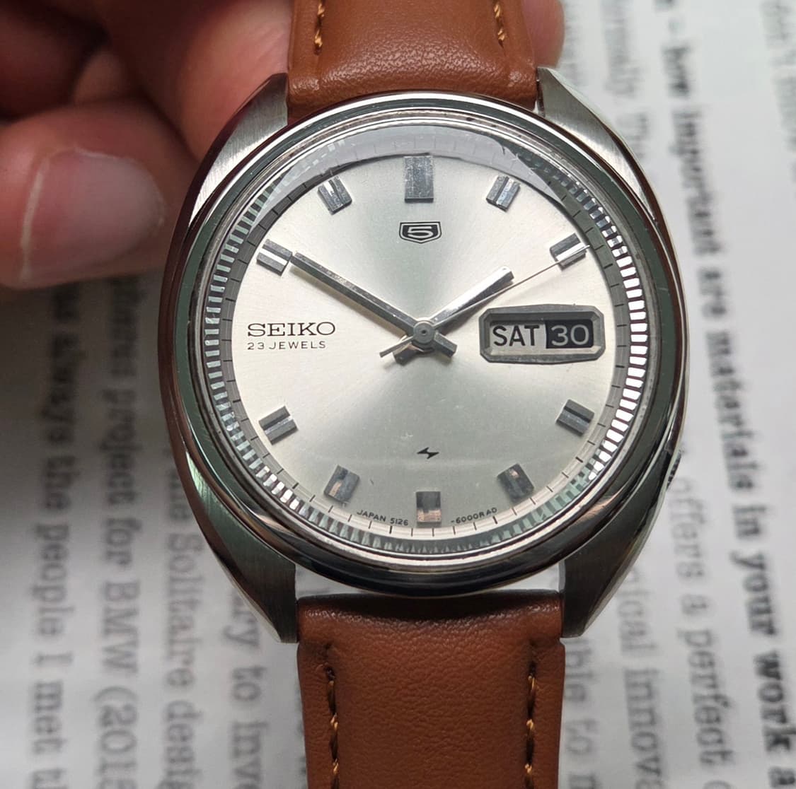 빈티지 세이코 순정 실버판 이너베젤 데이데이트 5126 오토매틱  상품이미지2