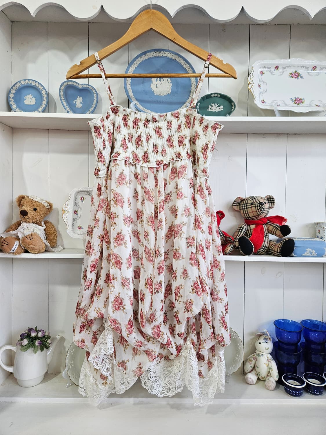 플라워 레이스 2way 뷔스티에 원피스 상품이미지4