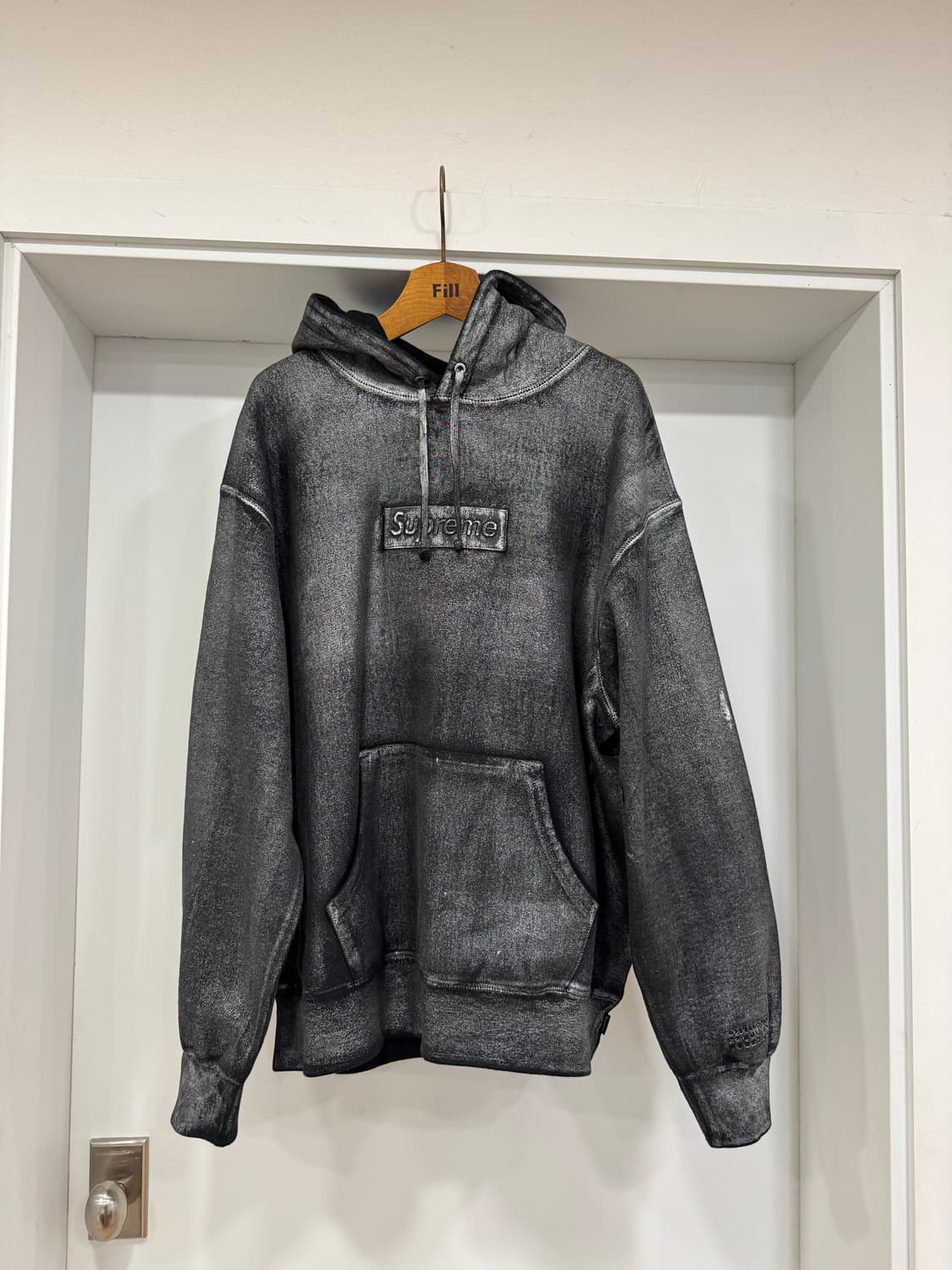 슈프림xMM6 메종마르지엘라 포일 박스 로고 후드티 (M) 상품이미지2