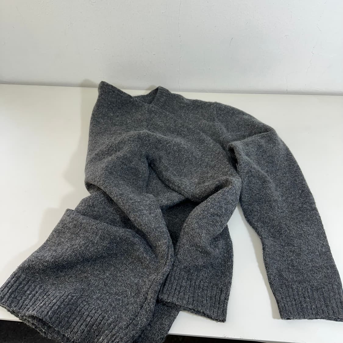 XL 100-105 라코스테 챠콜 울 라운드니트 상품이미지6