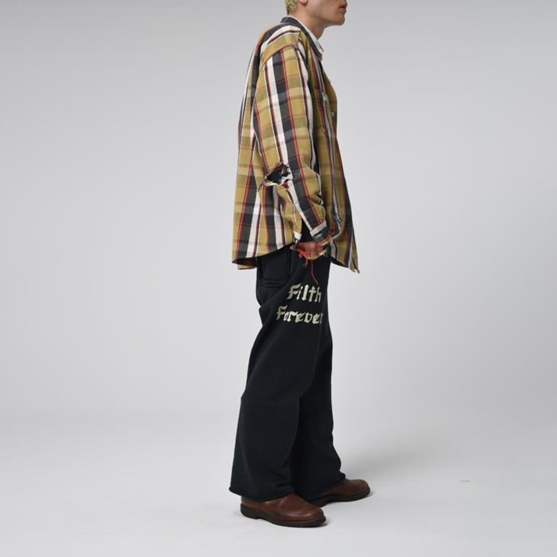 바우와우 23fw Bowwow Zip 데미지 스웻 팬츠 세인트미카엘 L 상품이미지2