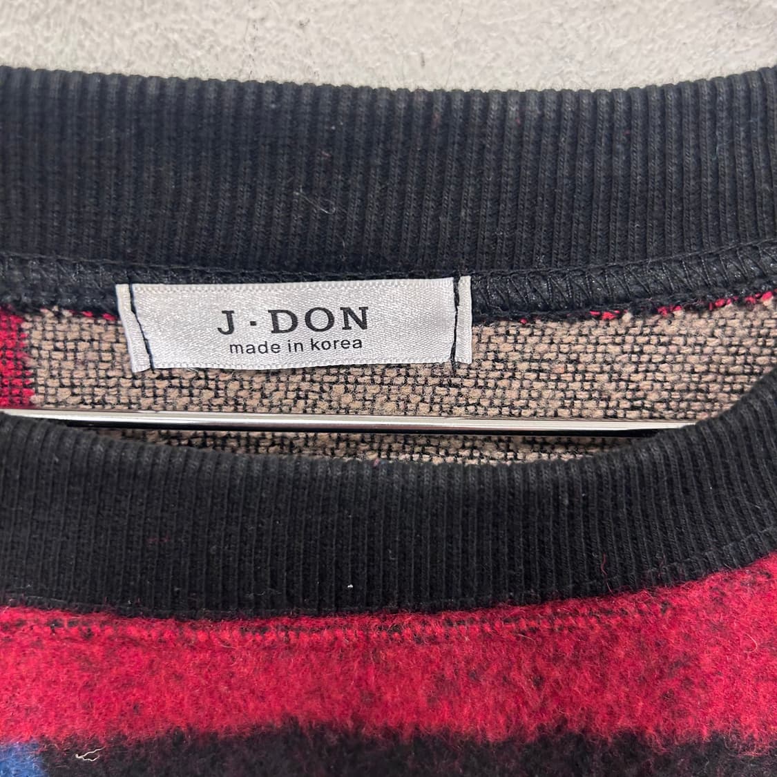 J.DON 멀티컬러 루즈핏 니트 맨투맨 상품이미지3