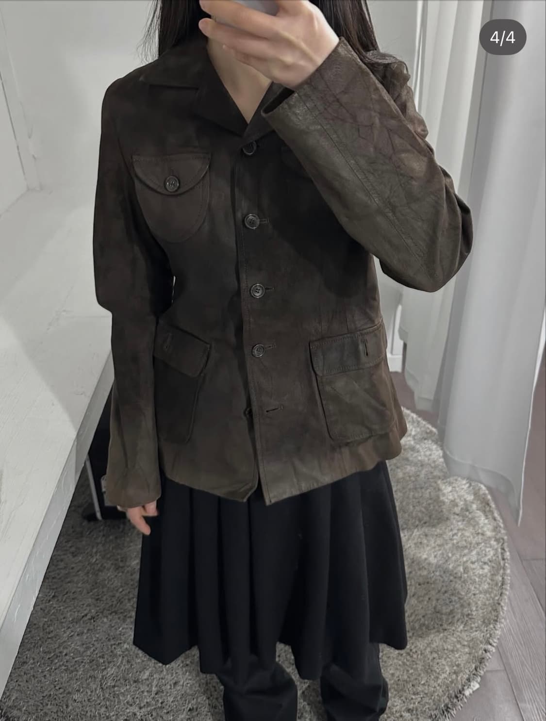 melrose claire brown suede jacket 상품이미지3