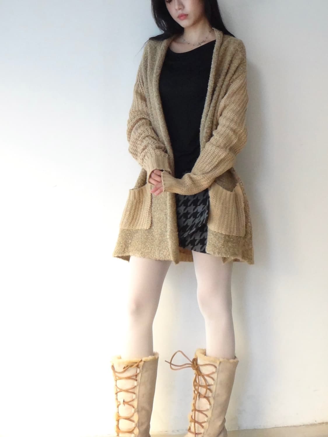 dual open pocket cardigan / yellow beige 상품이미지5