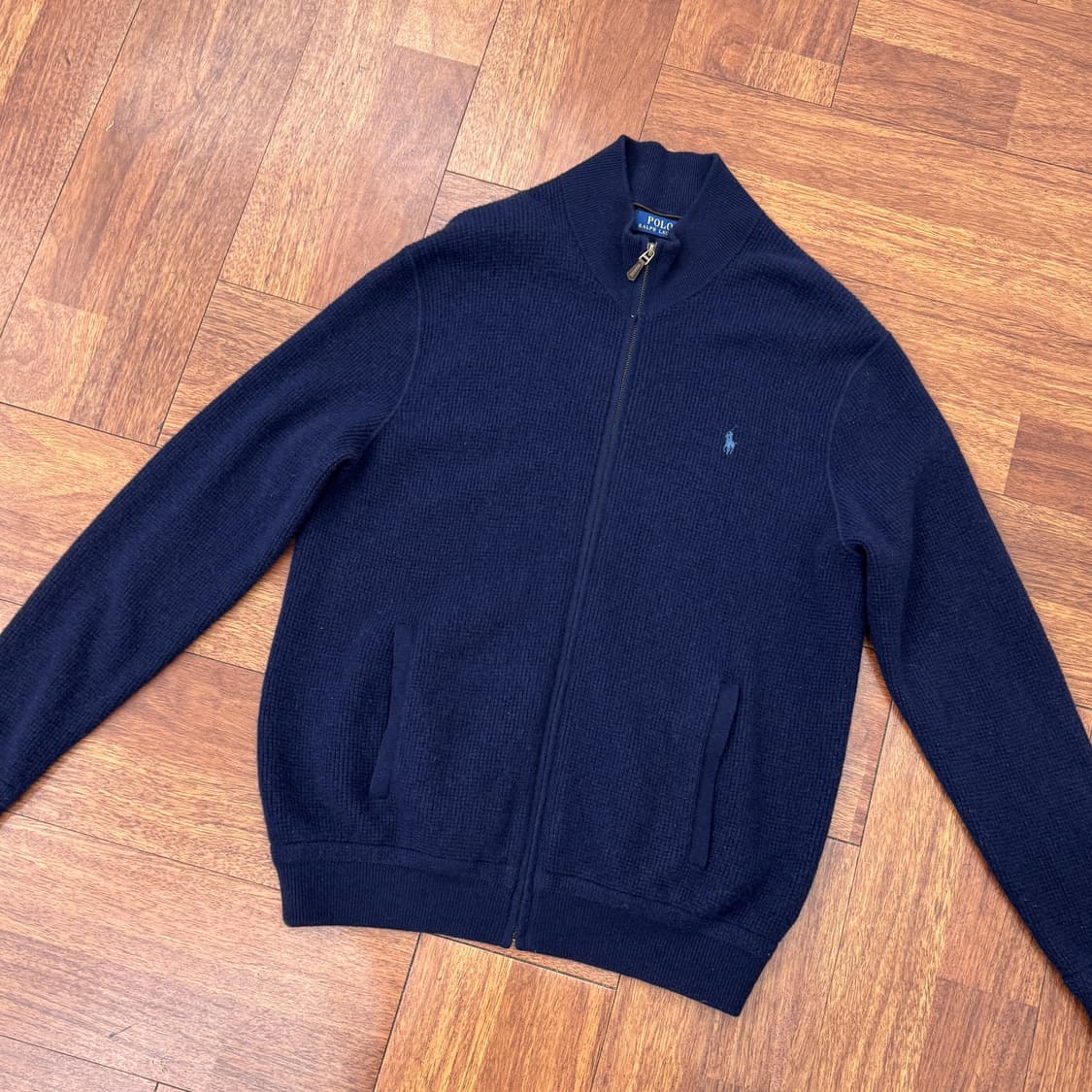 L(105) 폴로 랄프로렌 메리노울 네이비 니트 집업  상품이미지2