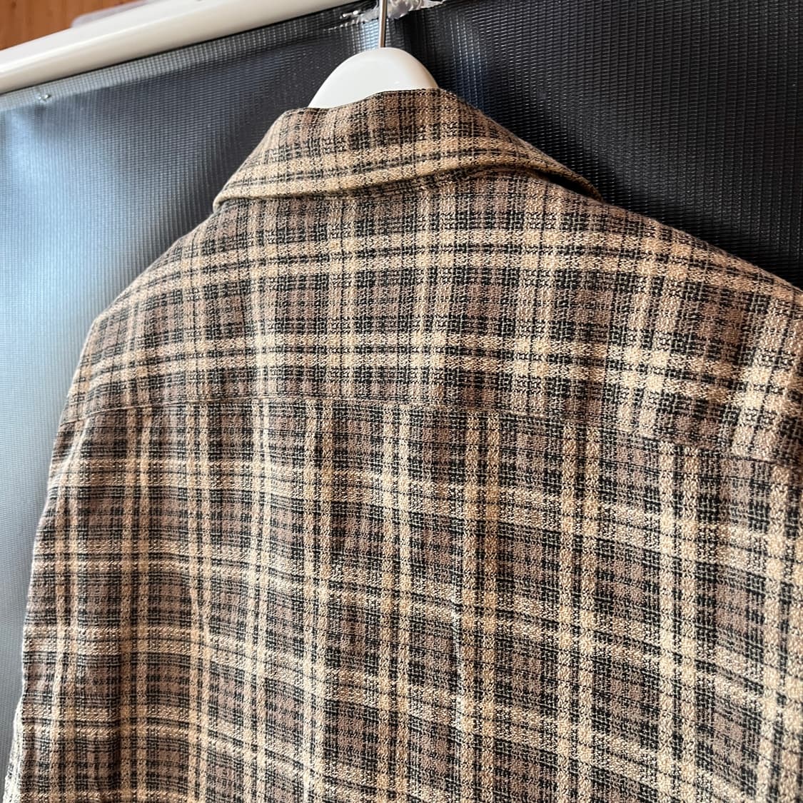 L) 90s BOSS Made in Italy 텍스처드 체크 셔츠 상품이미지7