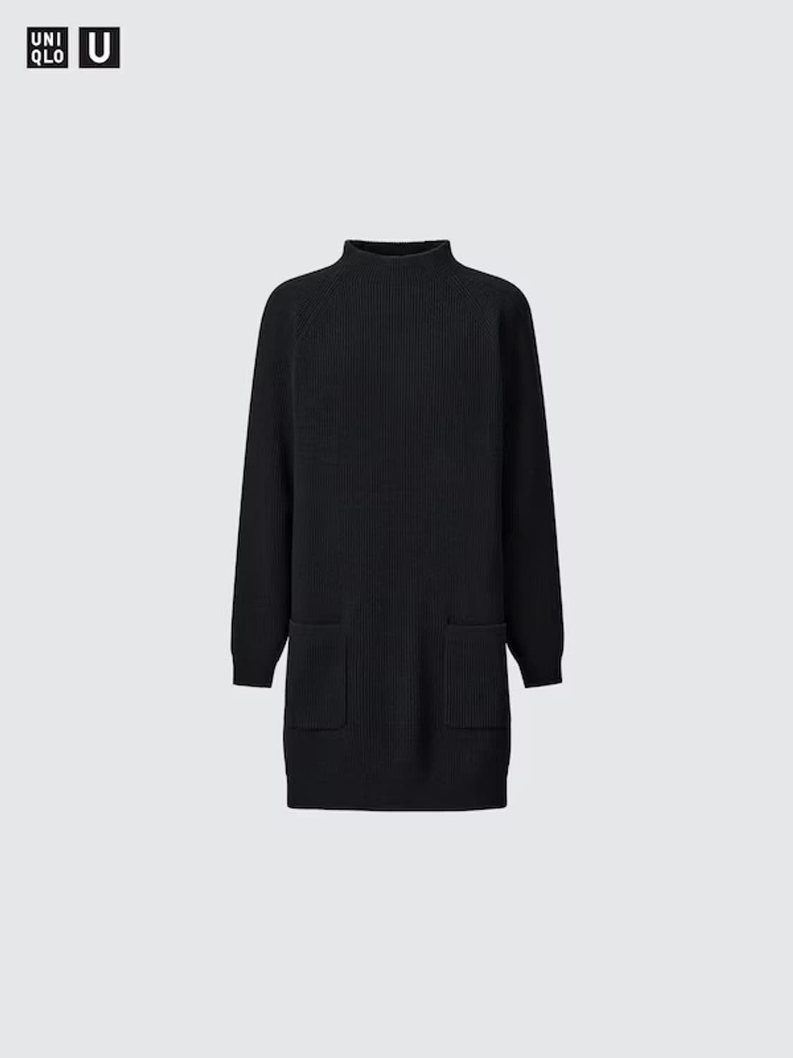 유니클로 U 르메르 모크넥 니트 원피스 블랙 머플러세트 M 상품이미지2