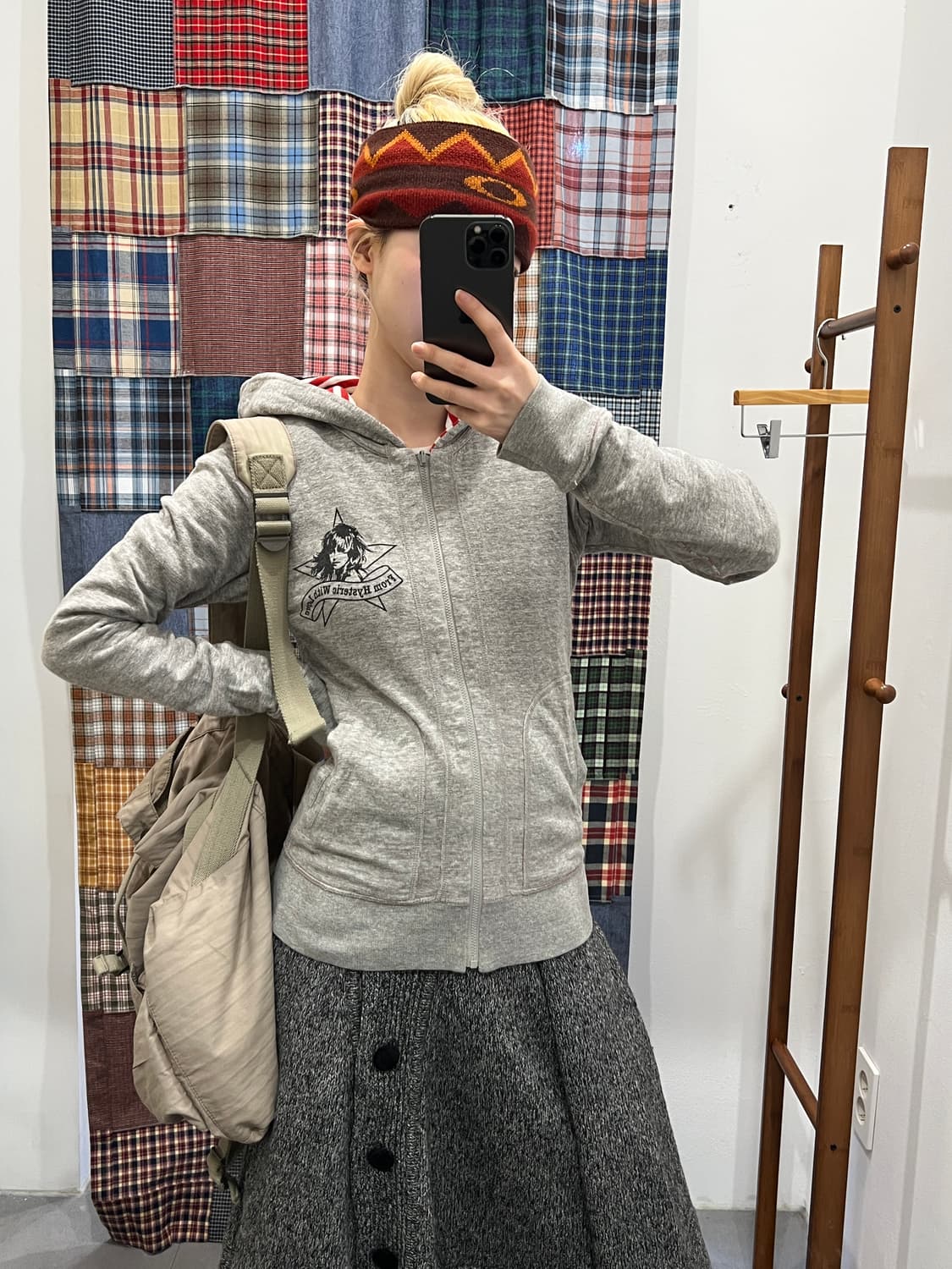 히스테릭글래머 히스걸 그레이 후드집업 상품이미지1