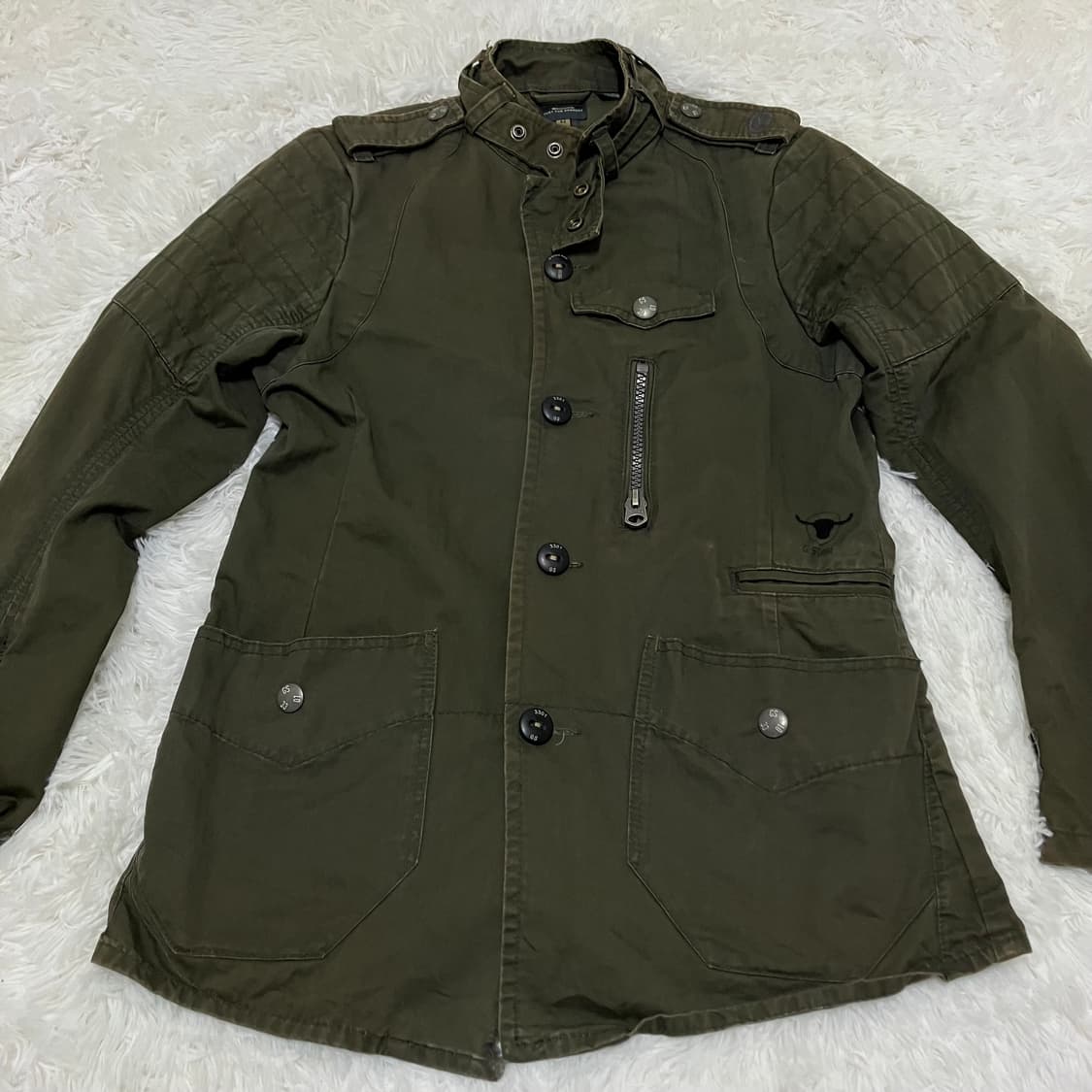 빈티지 카키 야상 재킷 986 y2k 스트릿 갸루 펑키 일본빈티지 fab 상품이미지1