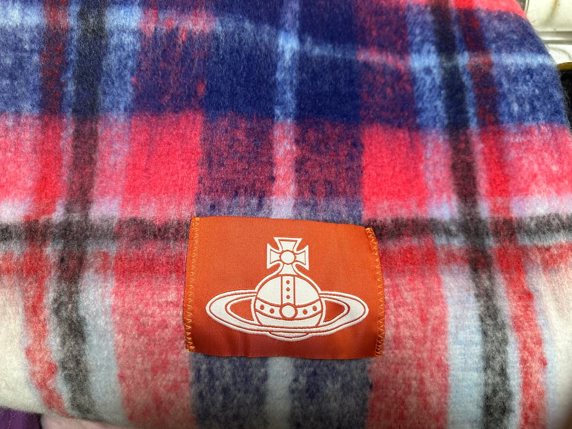 비비안웨스트우드 알파카모헤어울체크 머플러남여공용 상품이미지1