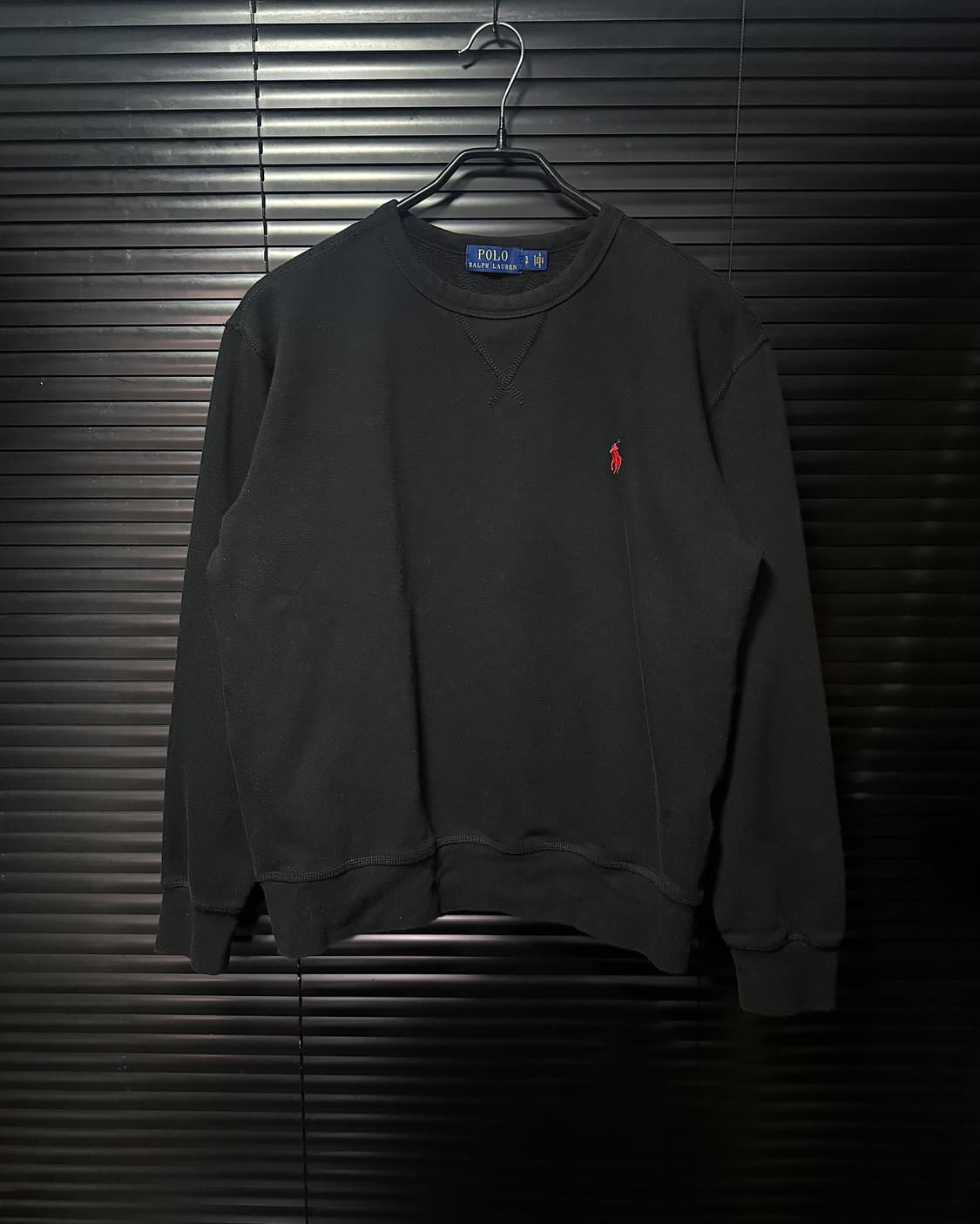 폴로 랄프로렌 스웻 셔츠 맨투맨 블랙 레드 S 90 긴팔 기모 포니 기본 상품이미지2