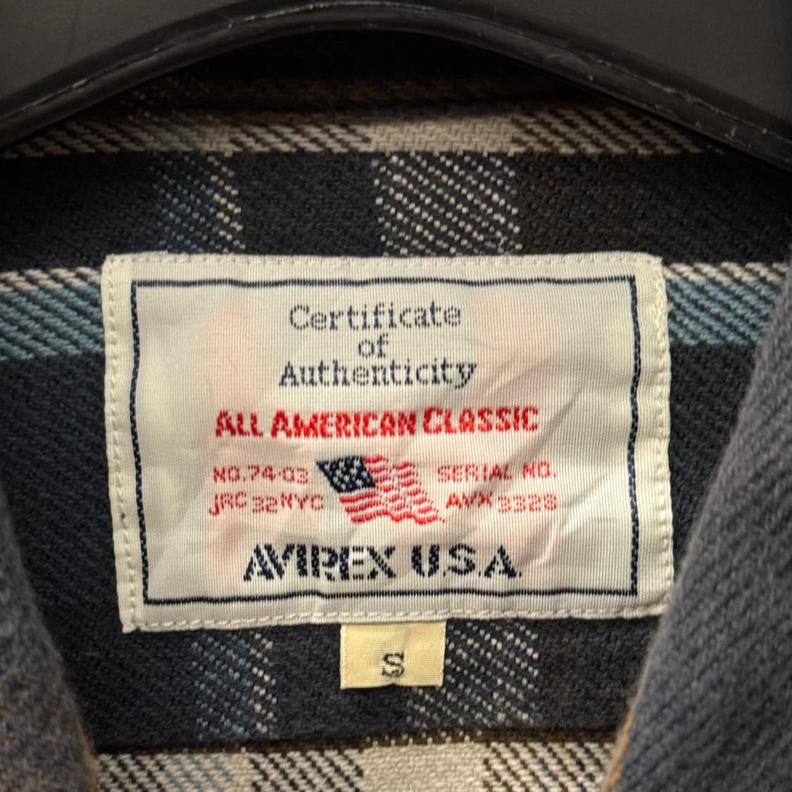 아비렉스 USA 투 포켓 워크 플란넬 체크 빈티지 셔츠 N124 상품이미지6