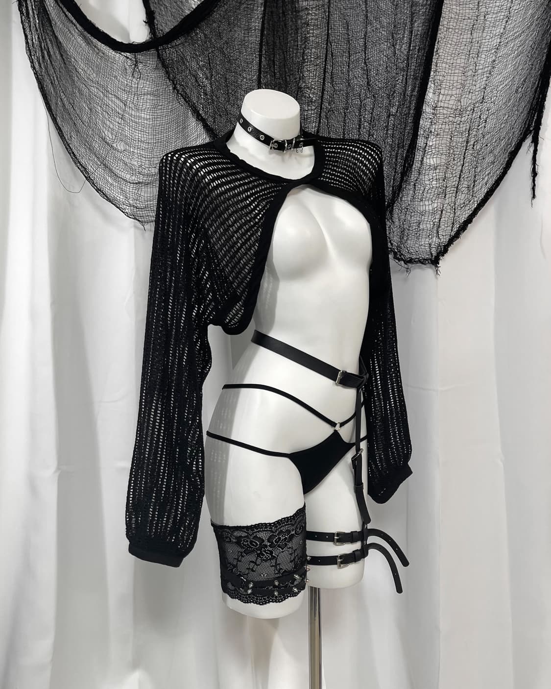 black mash crop knit 상품이미지2