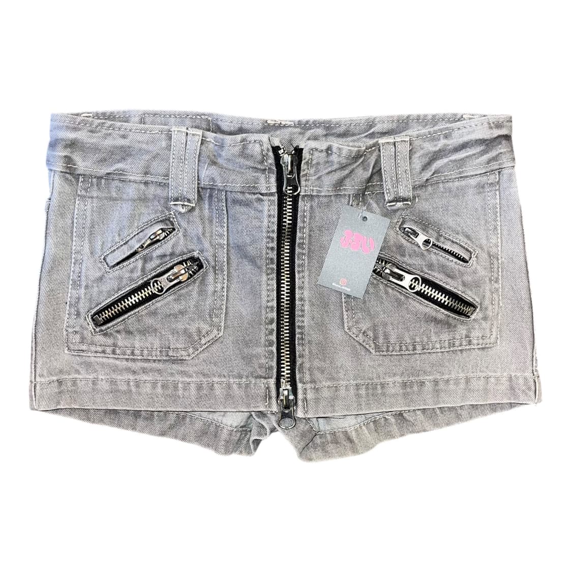 투웨이 흑청 숏 팬츠 y2k펑크갸루 상품이미지1