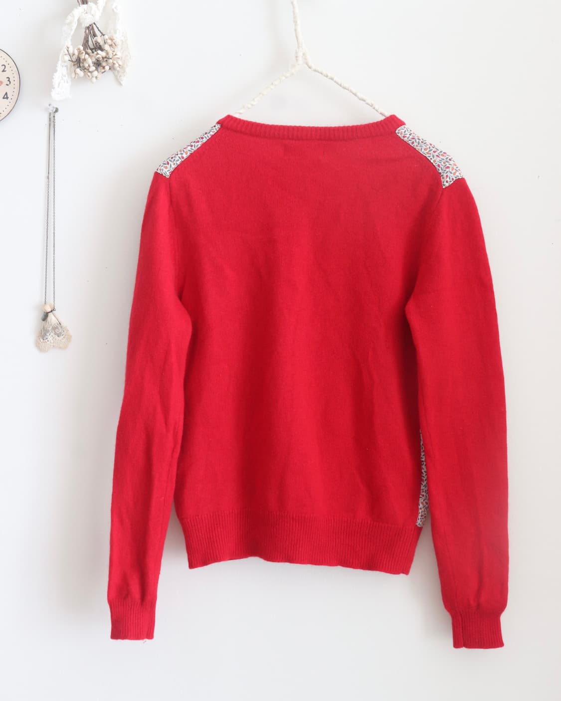 [Beams Boy] Liberty Floral Red Cardigan 상품이미지10