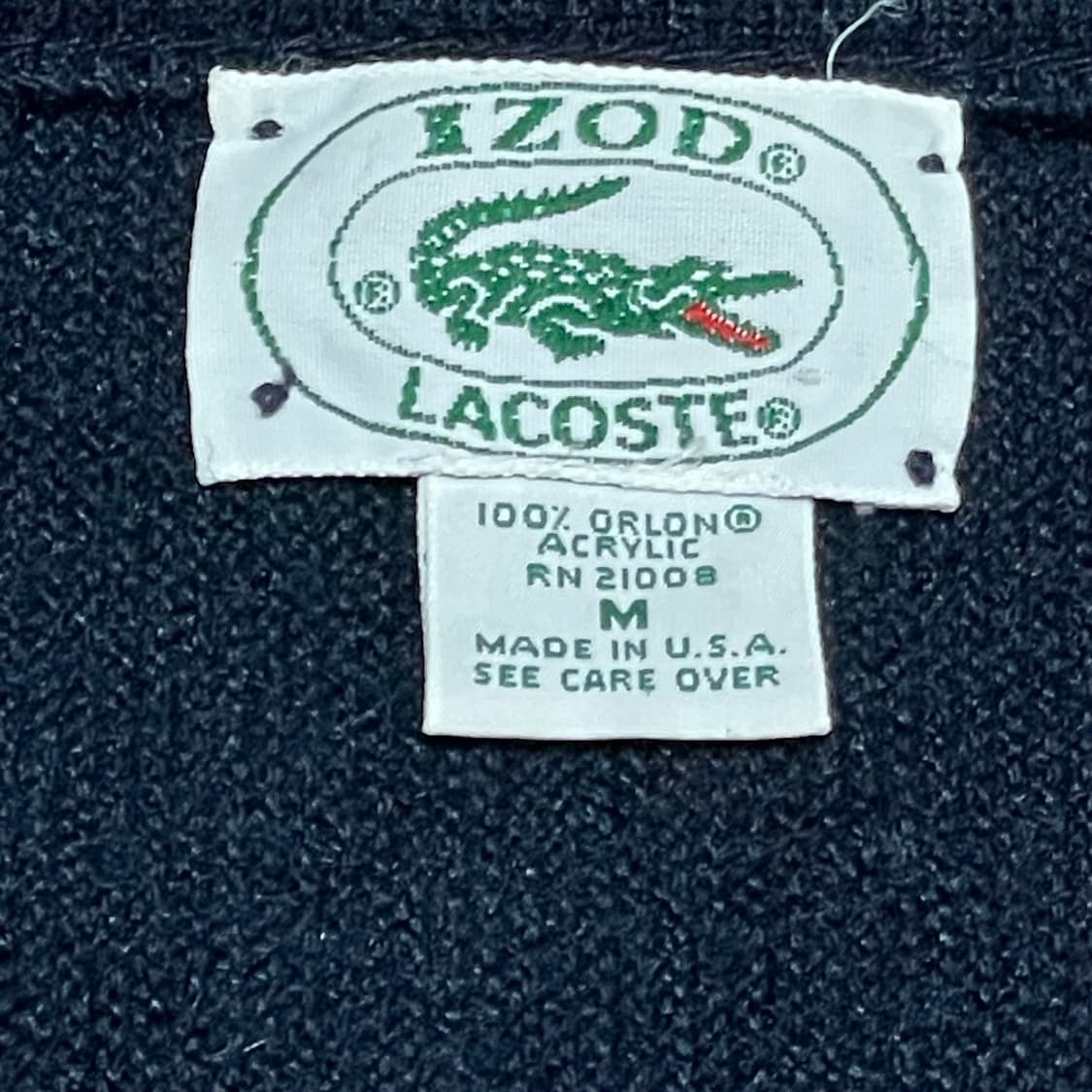 [S] 아이조드 x 라코스테 브이넥 빈티지 니트 네이비 상품이미지2