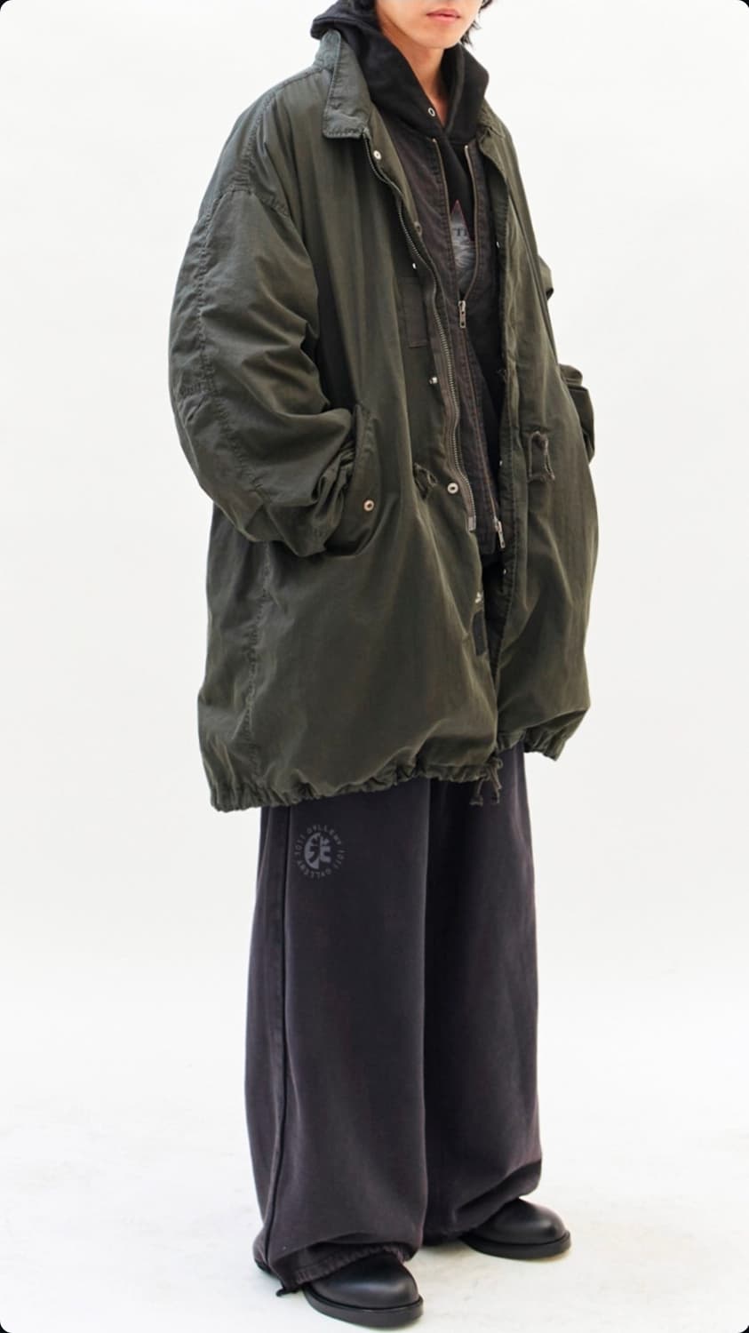 폴리테루 1011 퍼티그 스웻팬츠 다크퍼플네이비 상품이미지1