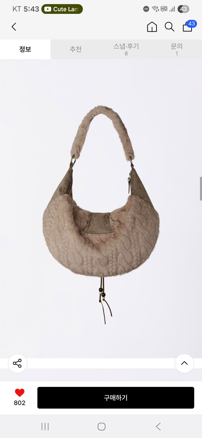 스컬프터 퍼 백 상품이미지3