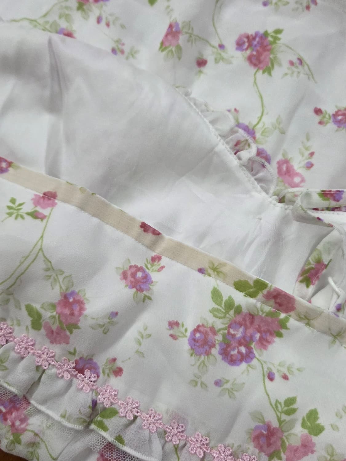 빈티지 모리걸 플로럴 슬리브리스 상품이미지3