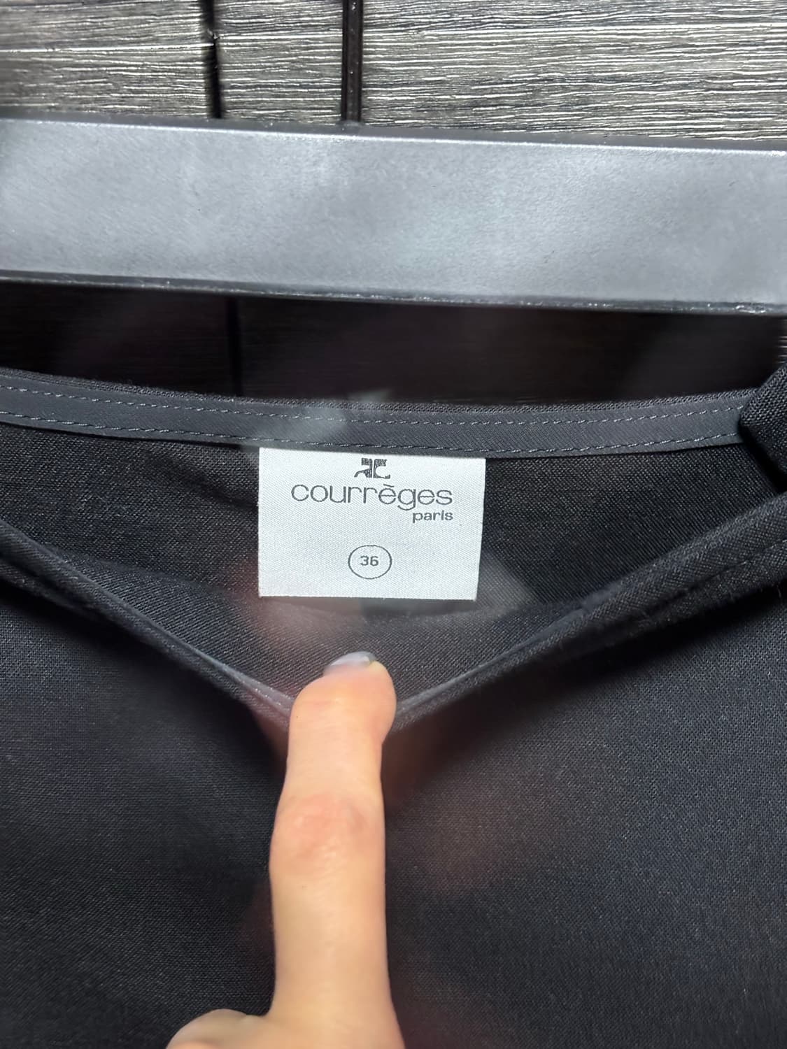 꾸레쥬 오블리크 테일러드 울 미디스커트 상품이미지9