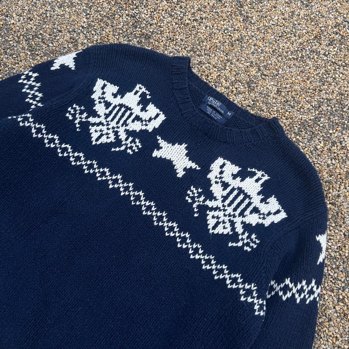 폴로(POLO RalphLauren)네이비 패턴 니트 상품이미지2