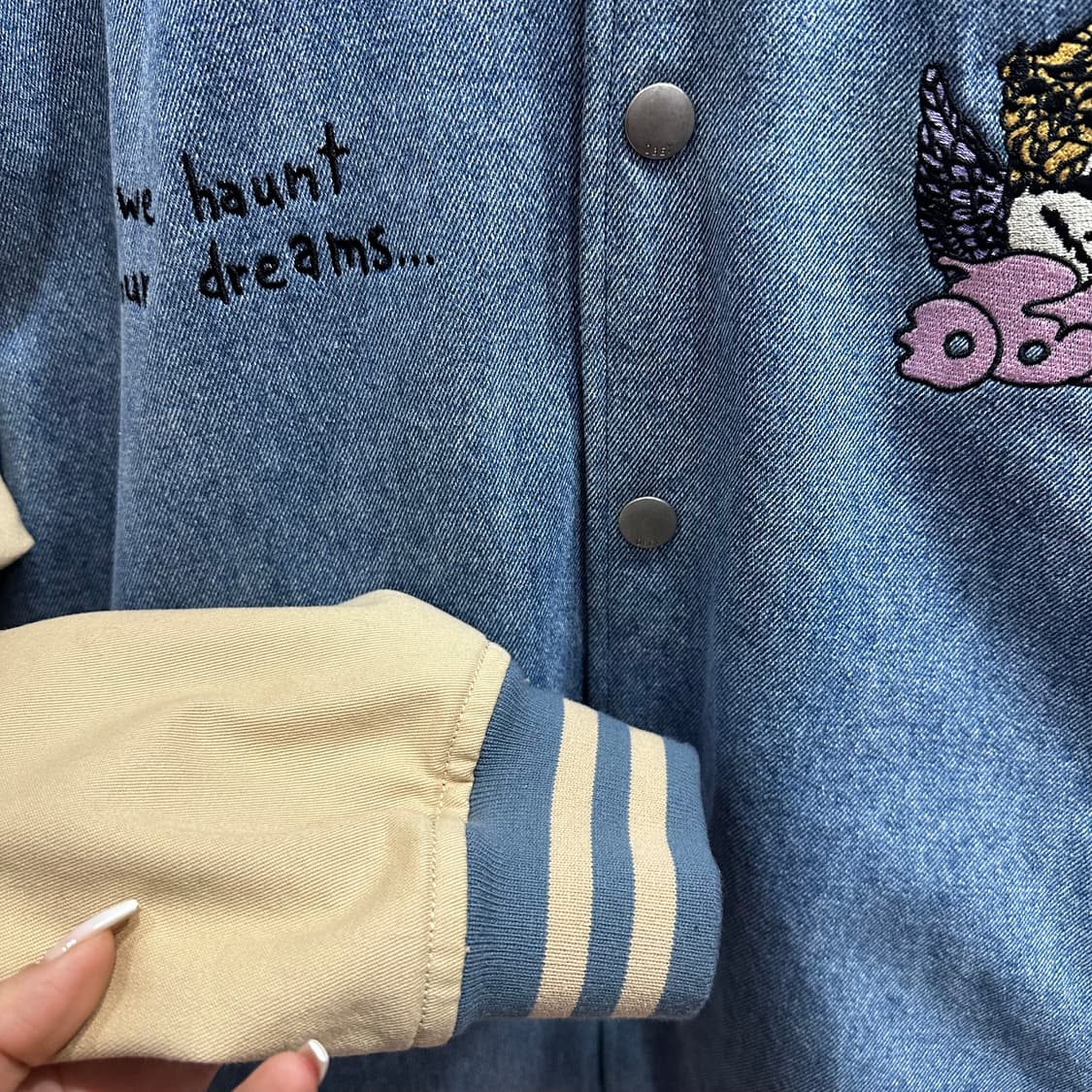 오베이 케어 데님 바시티 자켓M 상품이미지3