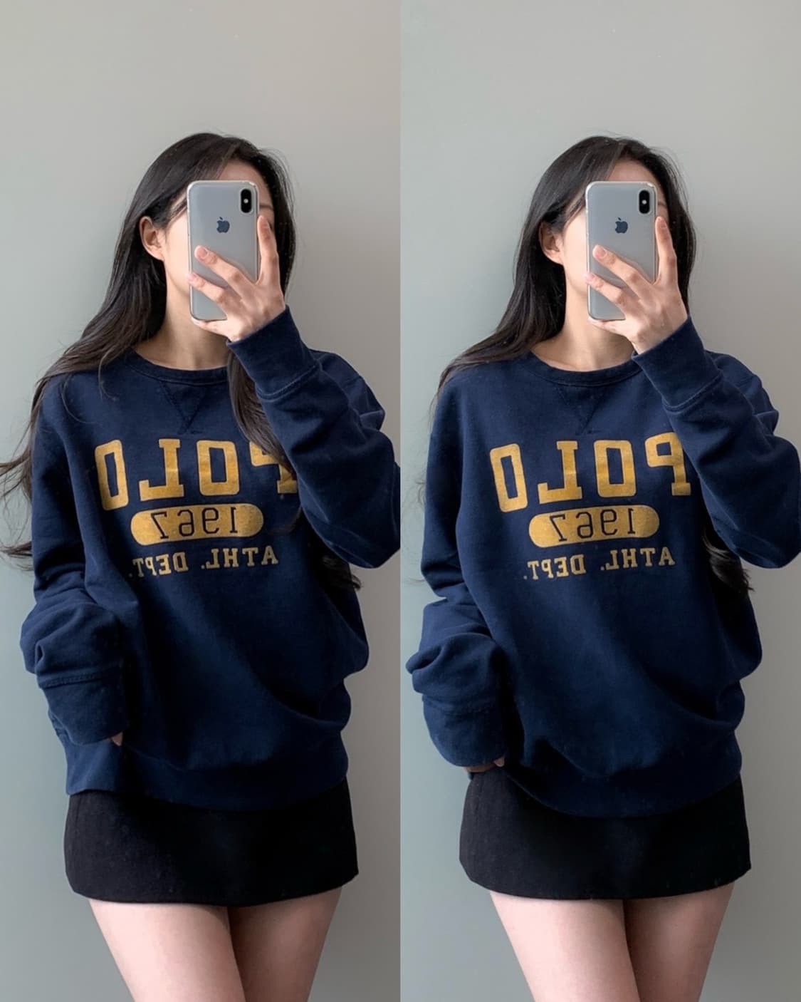 폴로 스펠아웃 맨투맨 상품이미지1