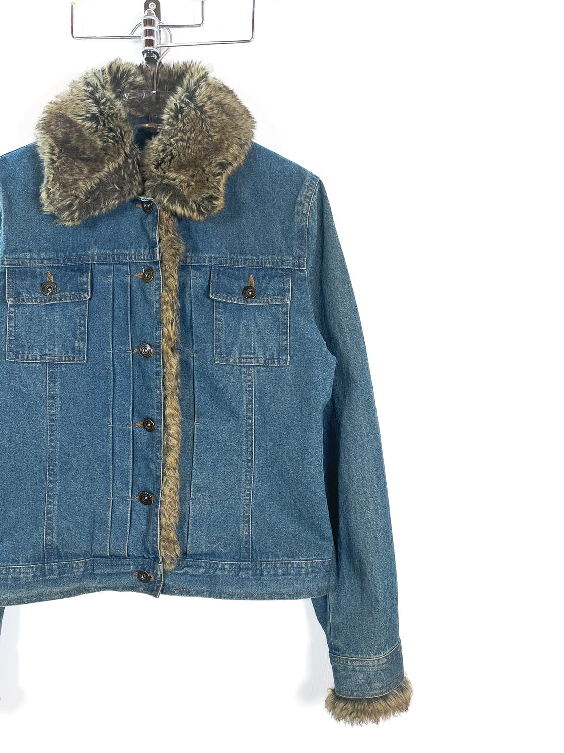 빈티지 퍼 데님 자켓 상품이미지4