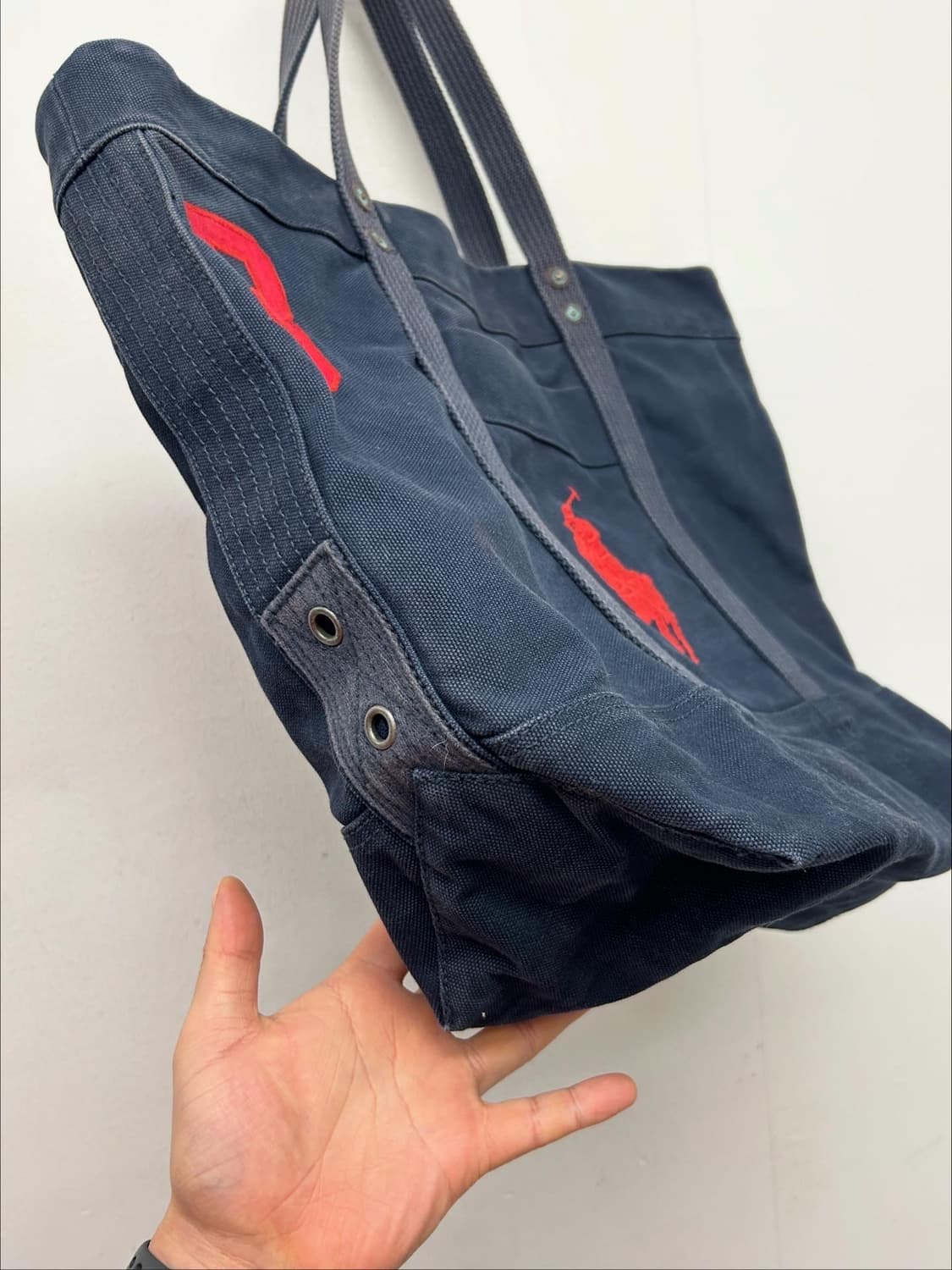 폴로 랄프로렌 네이비 토트백 레드 빅포니 상품이미지5