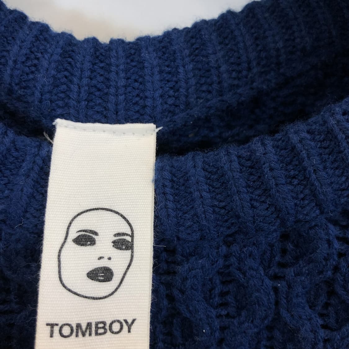 톰보이 케이블니트 블루 85-92-160 상품이미지5