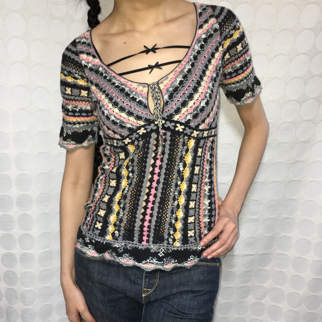 히스테릭 글래머 니트 반팔 티셔츠 상품이미지2