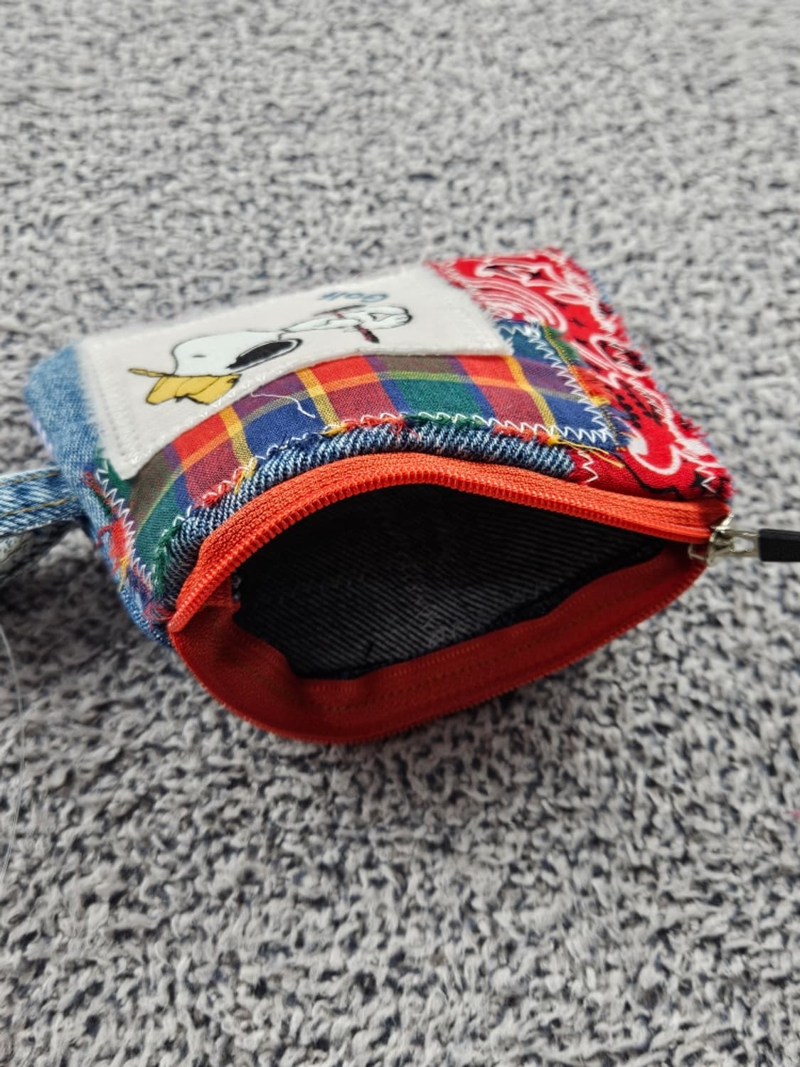 핸드메이드 리워크 커스텀 패치드 키링 월렛 ( 13X10 )/ 10728 상품이미지5