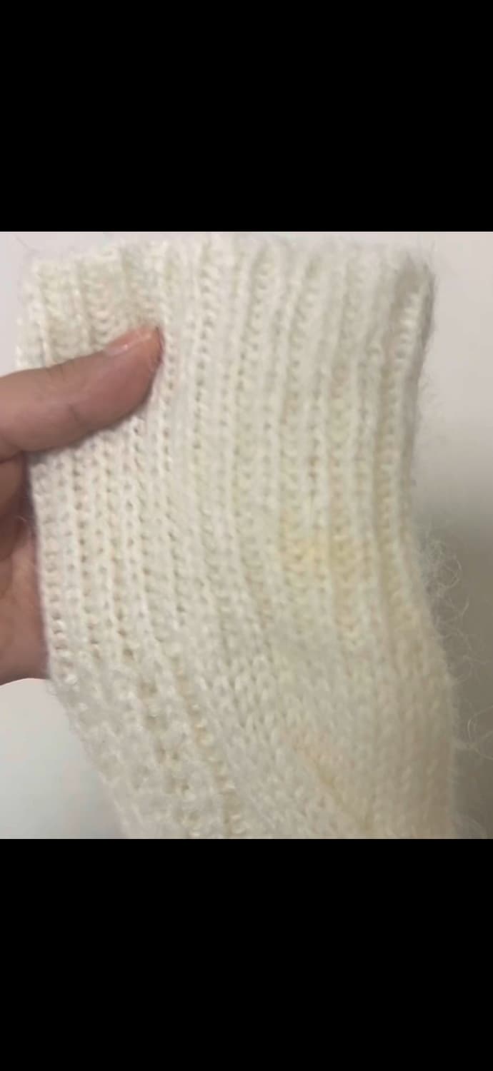 더티스 모헤어 후드 트위스트 니트 아이보리 상품이미지6