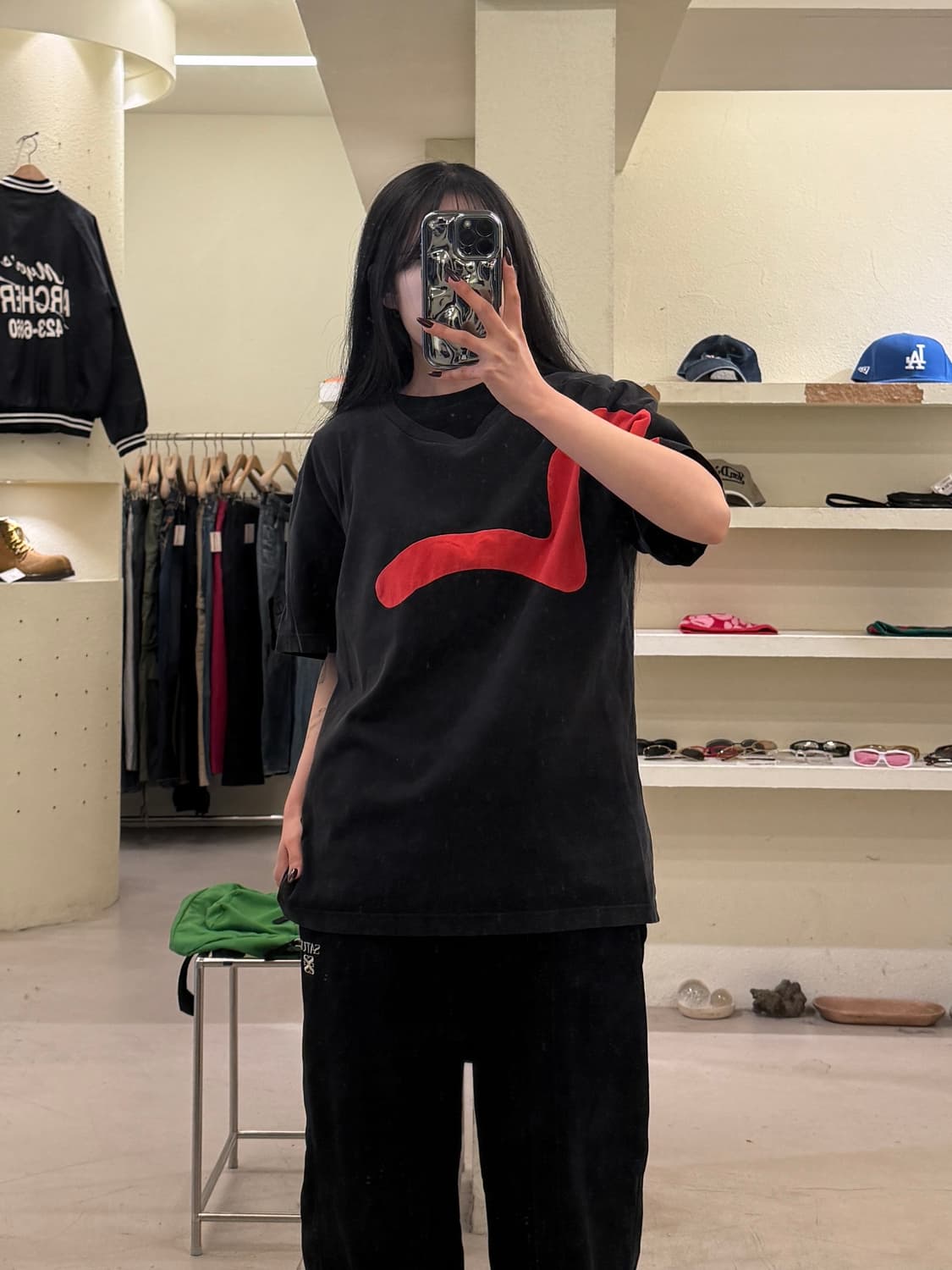 에비수 빅 로고 프린팅 반팔티 U1171 상품이미지1