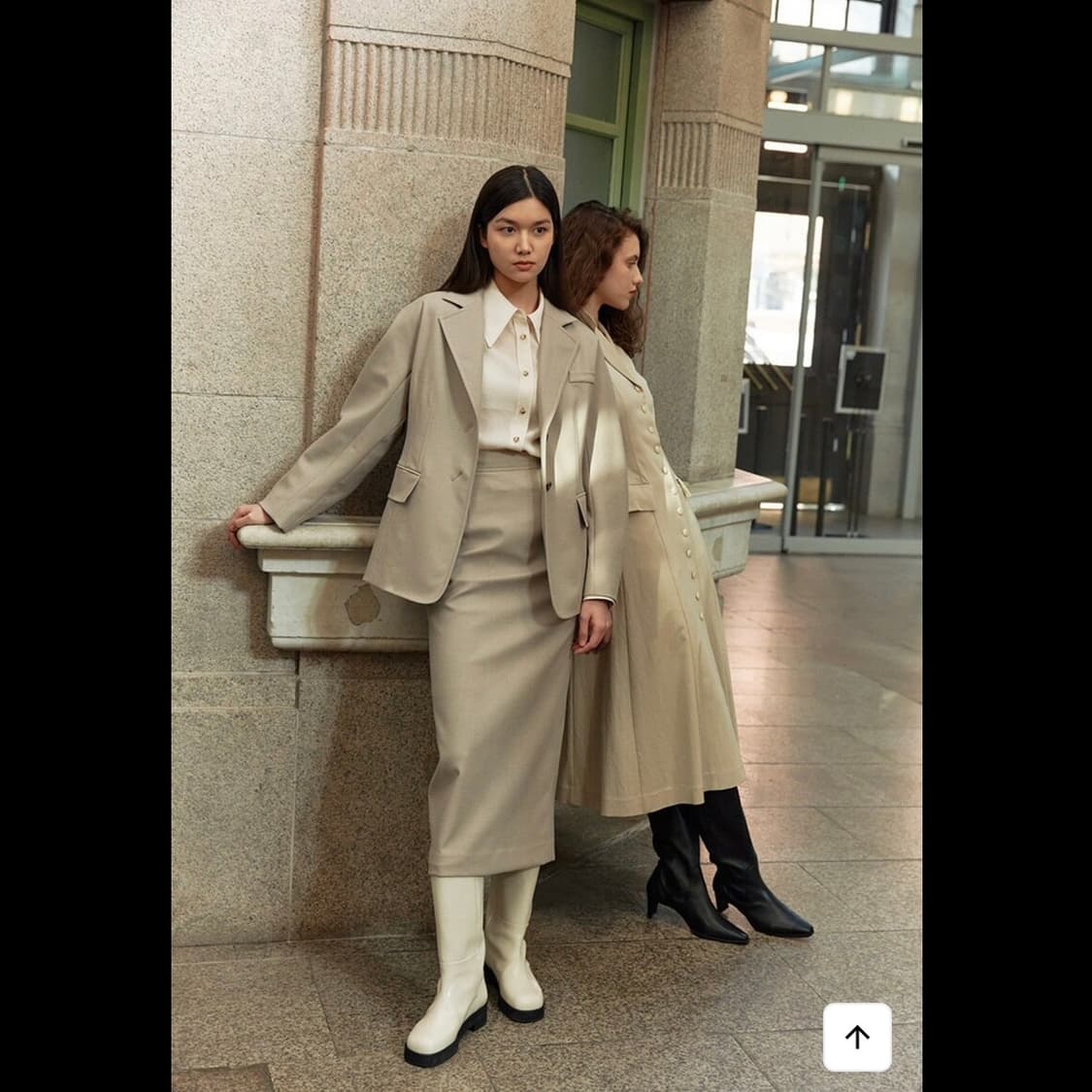 모한 TWS 라인 스티치 재킷 &amp; 롱스커트 세트 (새상품) 상품이미지10