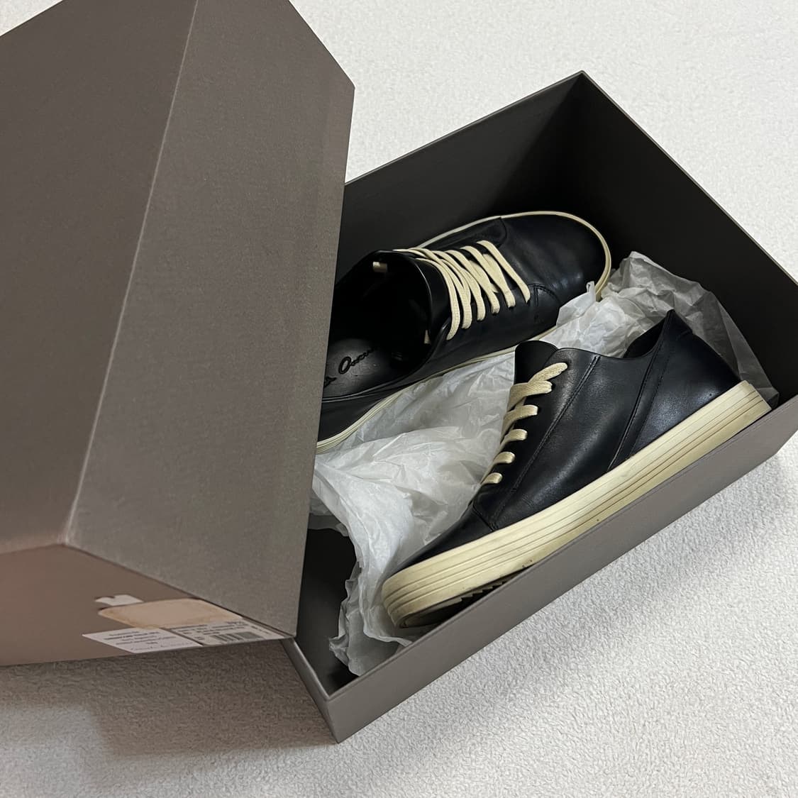 릭오웬스 17SS 지오트레셔 로우 스니커즈 블랙 LBO 상품이미지6