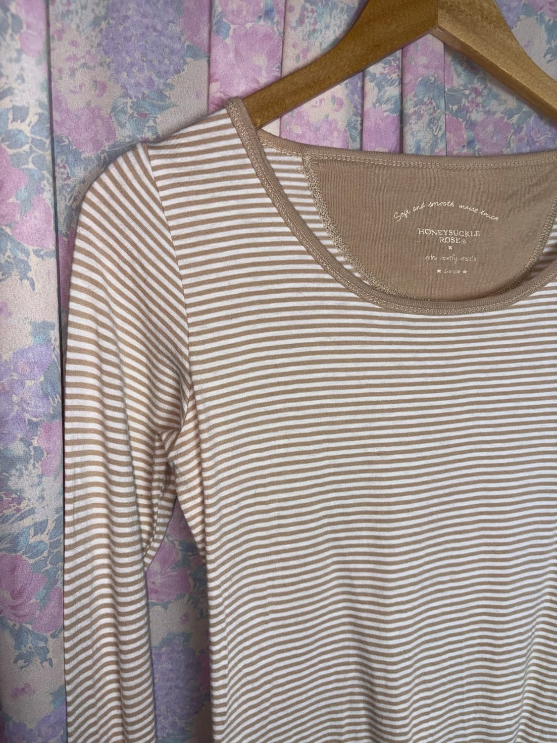 베이지 스트라이프 이너 티셔츠 상품이미지6