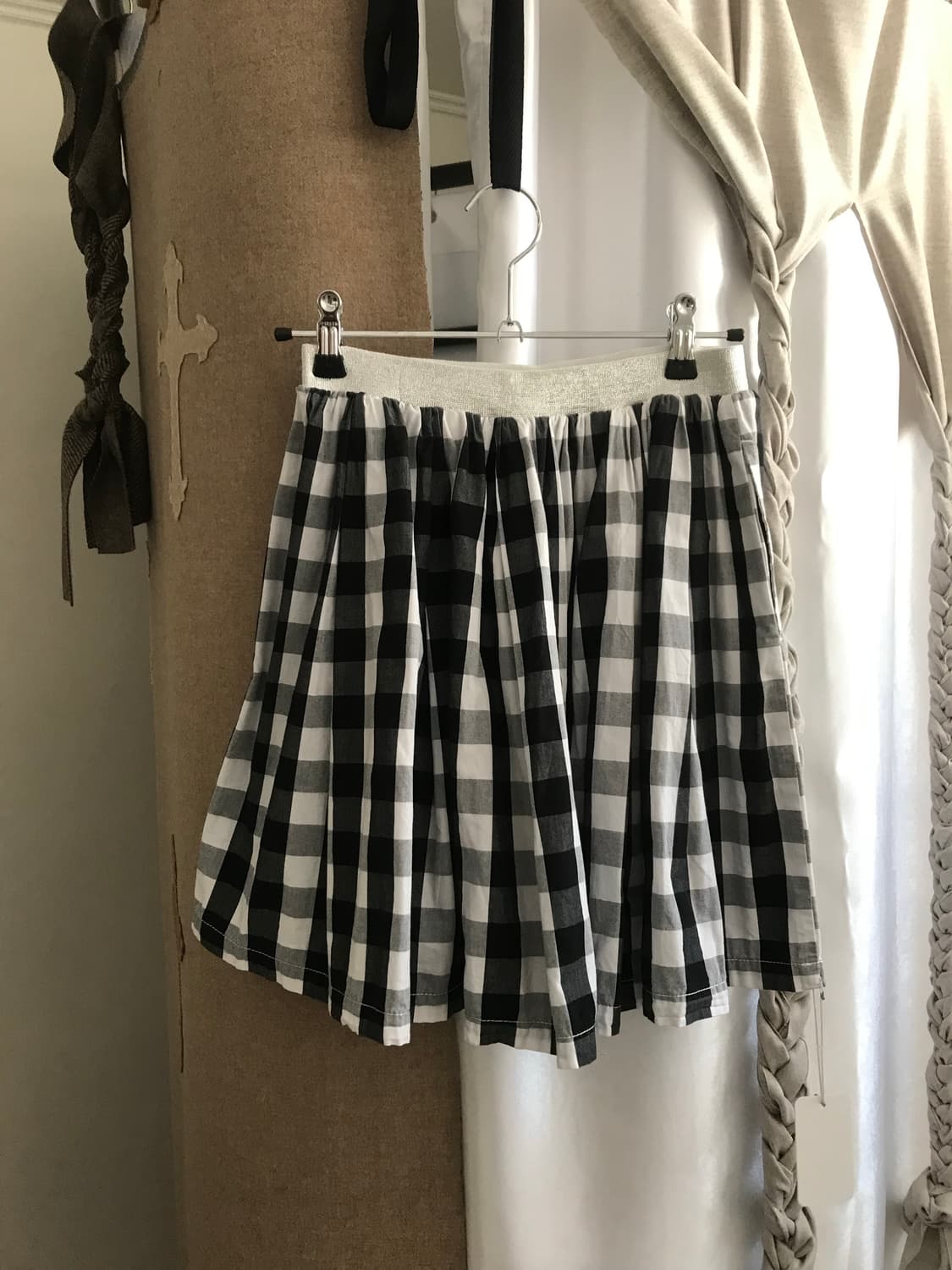 vintage check pattern skirt 상품이미지7