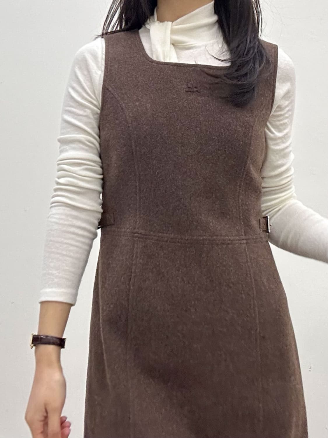 courreges / 꾸레쥬 브라운 울 원피스  상품이미지1