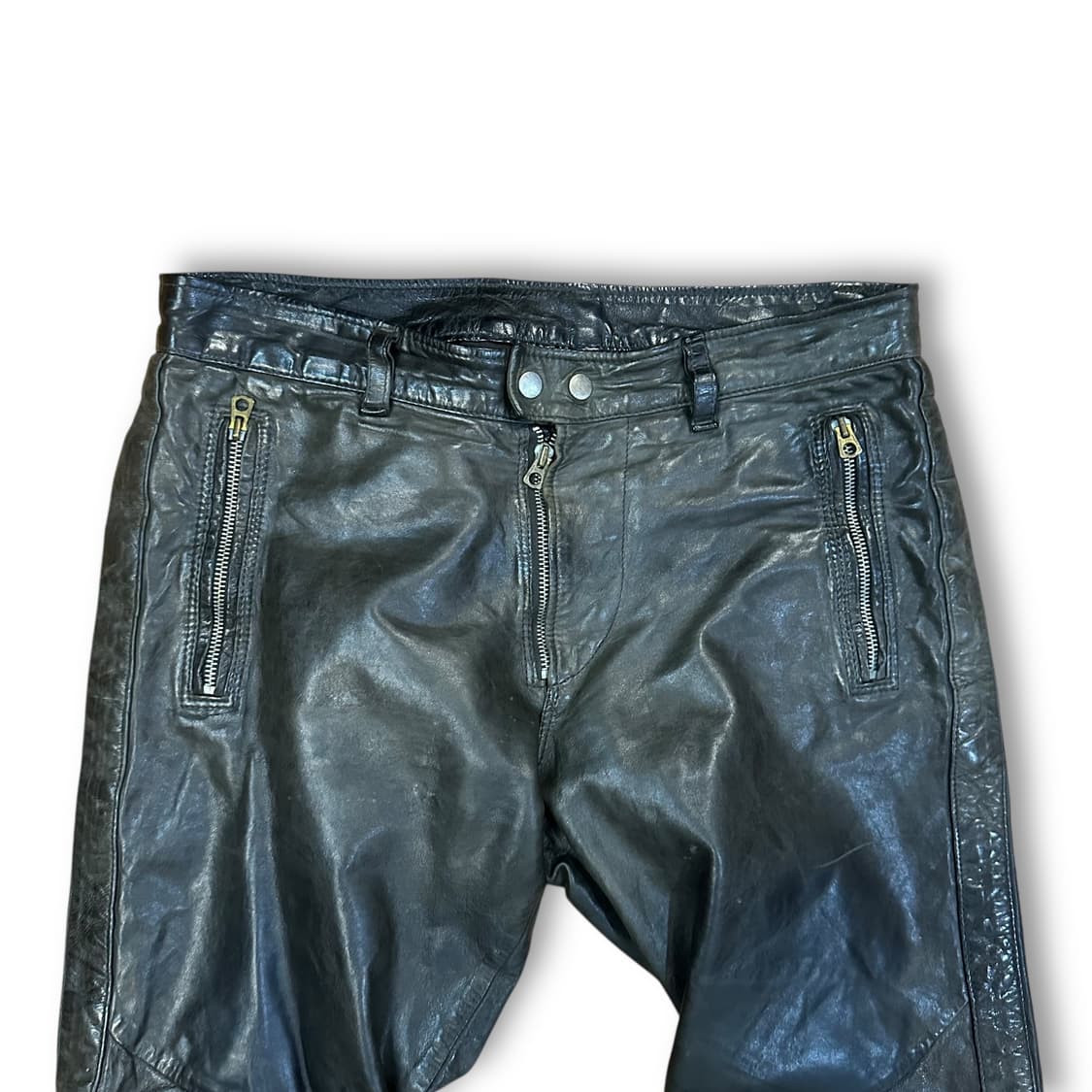 디젤 레더 바이커 팬츠 상품이미지2