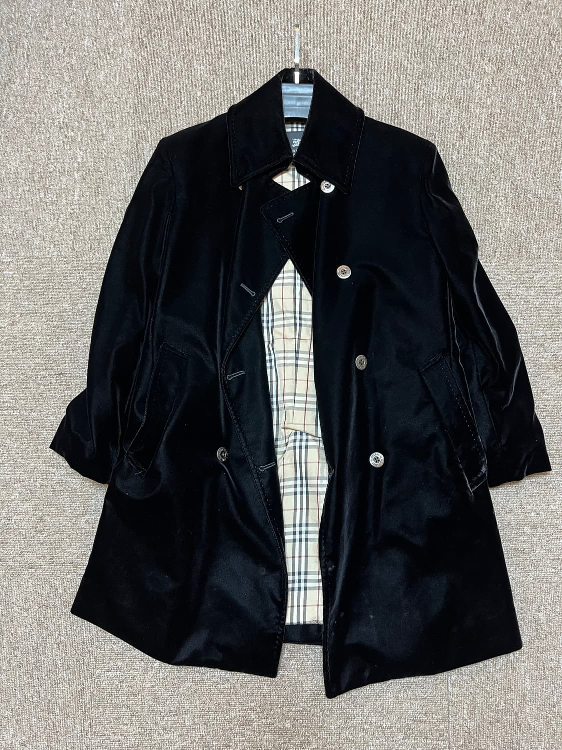 Burberry Black Label Velvet coat 상품이미지1