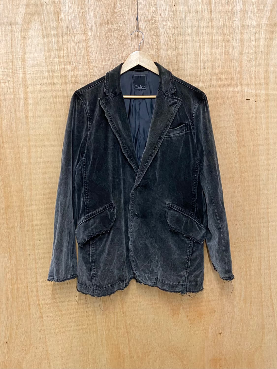 VTG hard washed velvet blazer 하드워싱 벨벳 자켓 상품이미지1