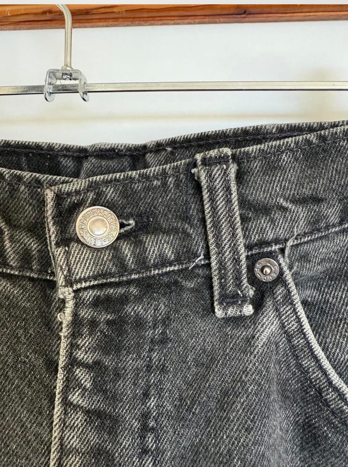 [빈티지]Levi’s505오렌지탭 USA 블랙 데님 w32 L30 상품이미지4