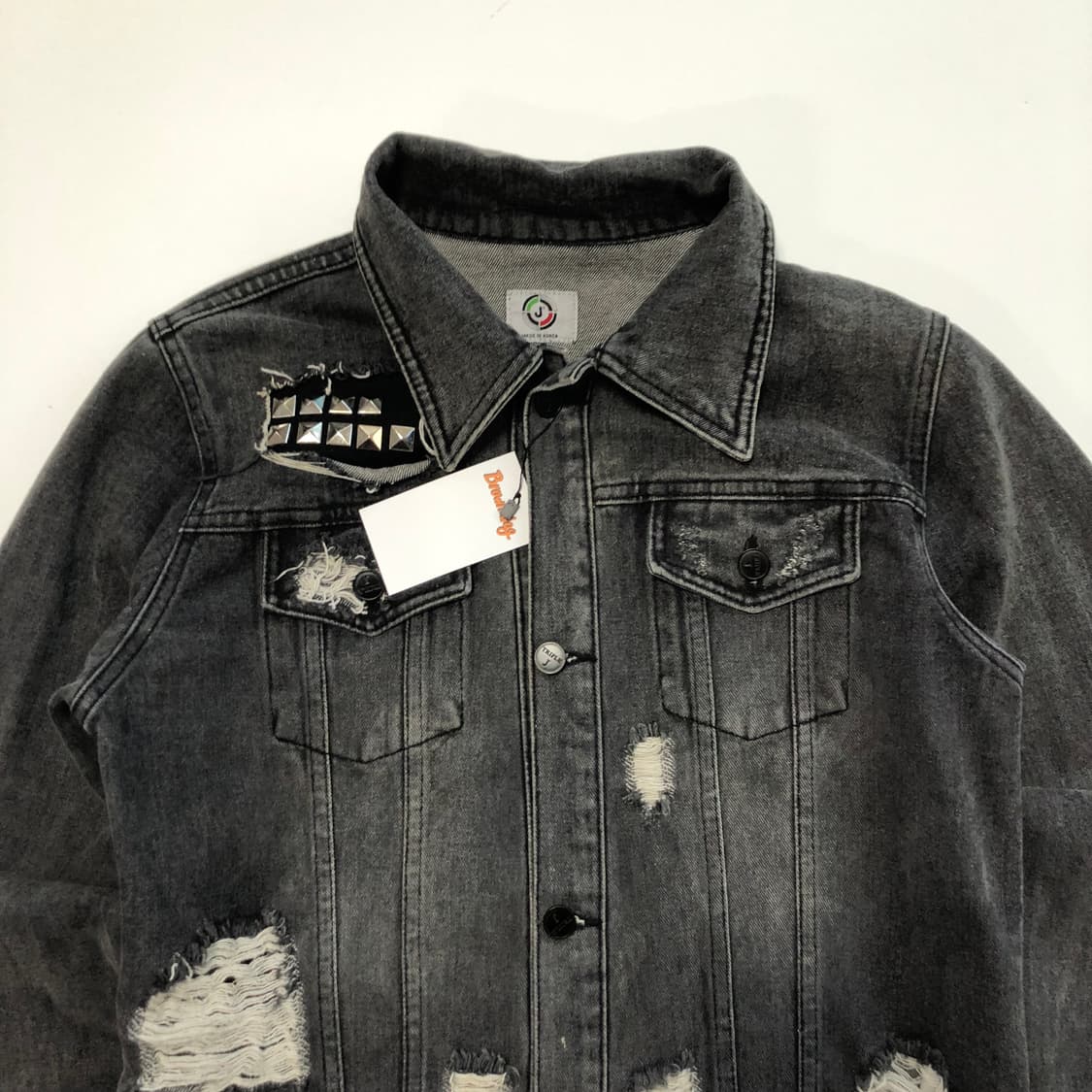 스터드 커스텀 데님자켓 상품이미지4