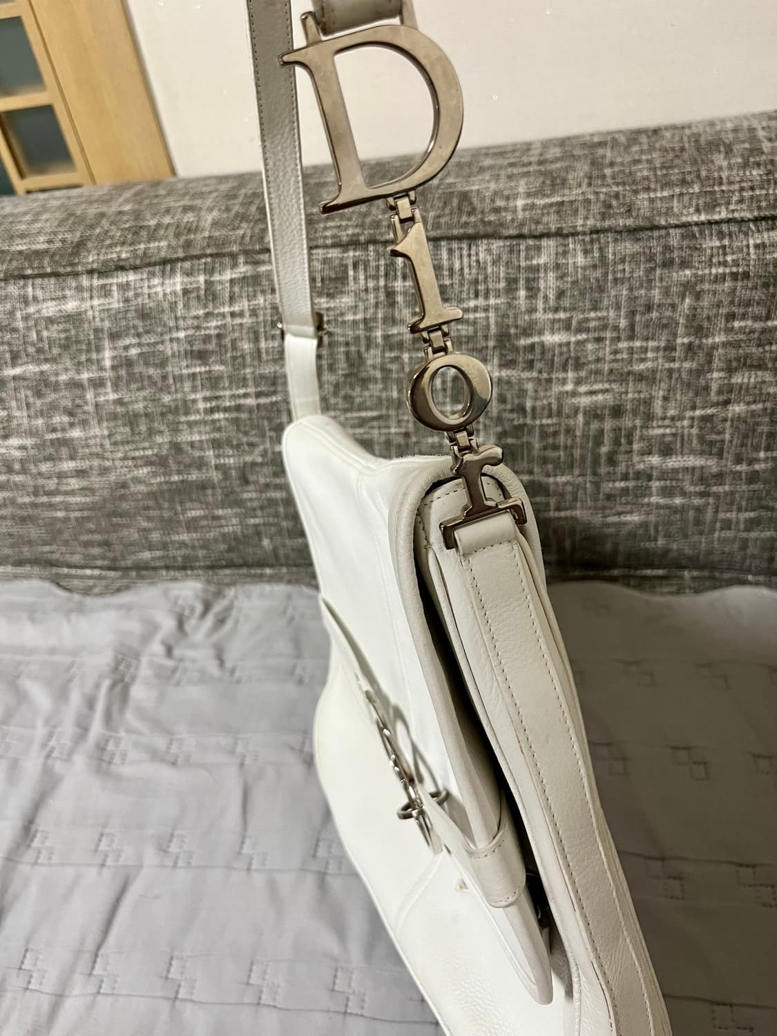 Christian Dior 화이트 가죽 숄더백 정품 상품이미지7