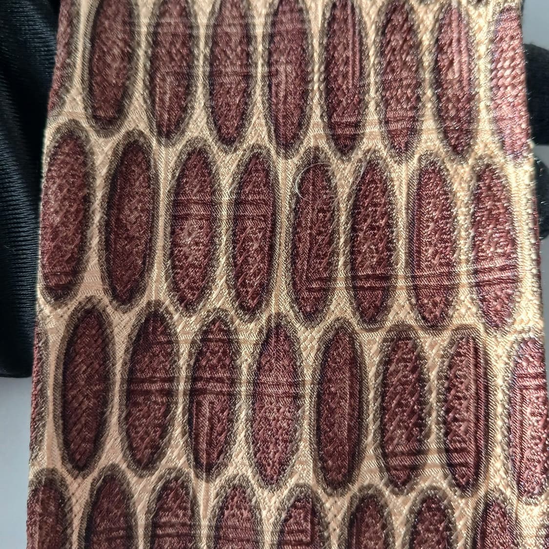 웅가로 실크 브라운 오벌 자카드 넥타이 9.3cm A+등급 A19197
 상품이미지6