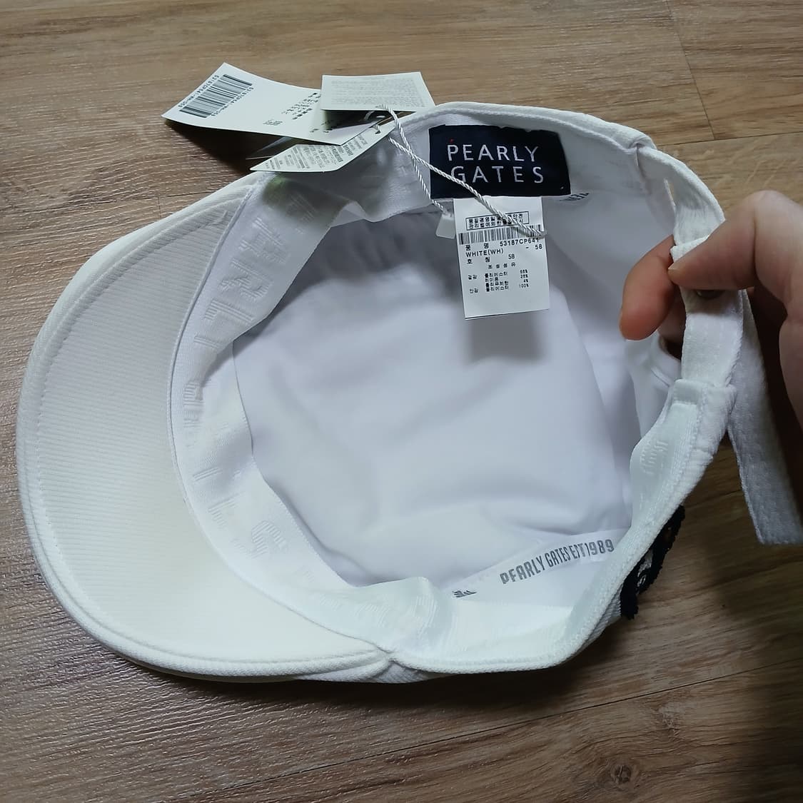 택붙은 미사용 파리게이트 헌팅캡 PG PEARLY GATEES 골프 모자 상품이미지6